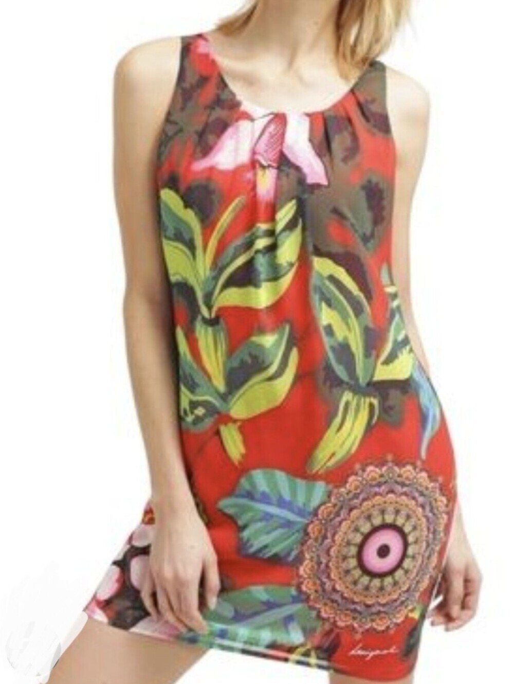 Vintage Floral Mini Shift Dress Desigual